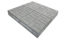 แผ่นปูทางเท้าเลขาคณิต ผิวหยาบ สีเทา (0.40x0.40 หนา 4 ซม.)