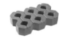 บล็อกปลูกหญ้า สีเทา(หน้าเรียบ) (8x25x40 ซม.)