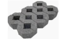 บล็อกตัวหนอนลายคชกริช สีเทา (11.25x22.50x10 ซม.)